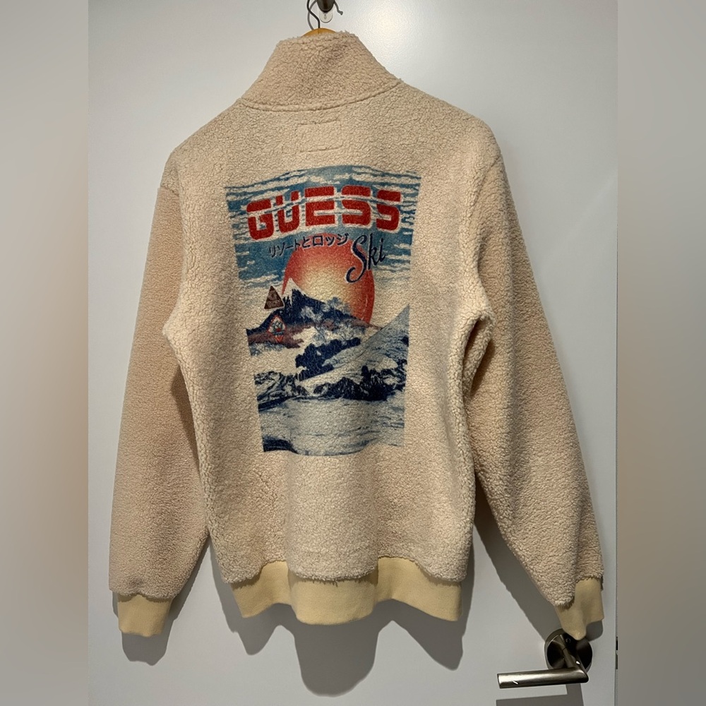 Guess Quarter Zip with Graphic